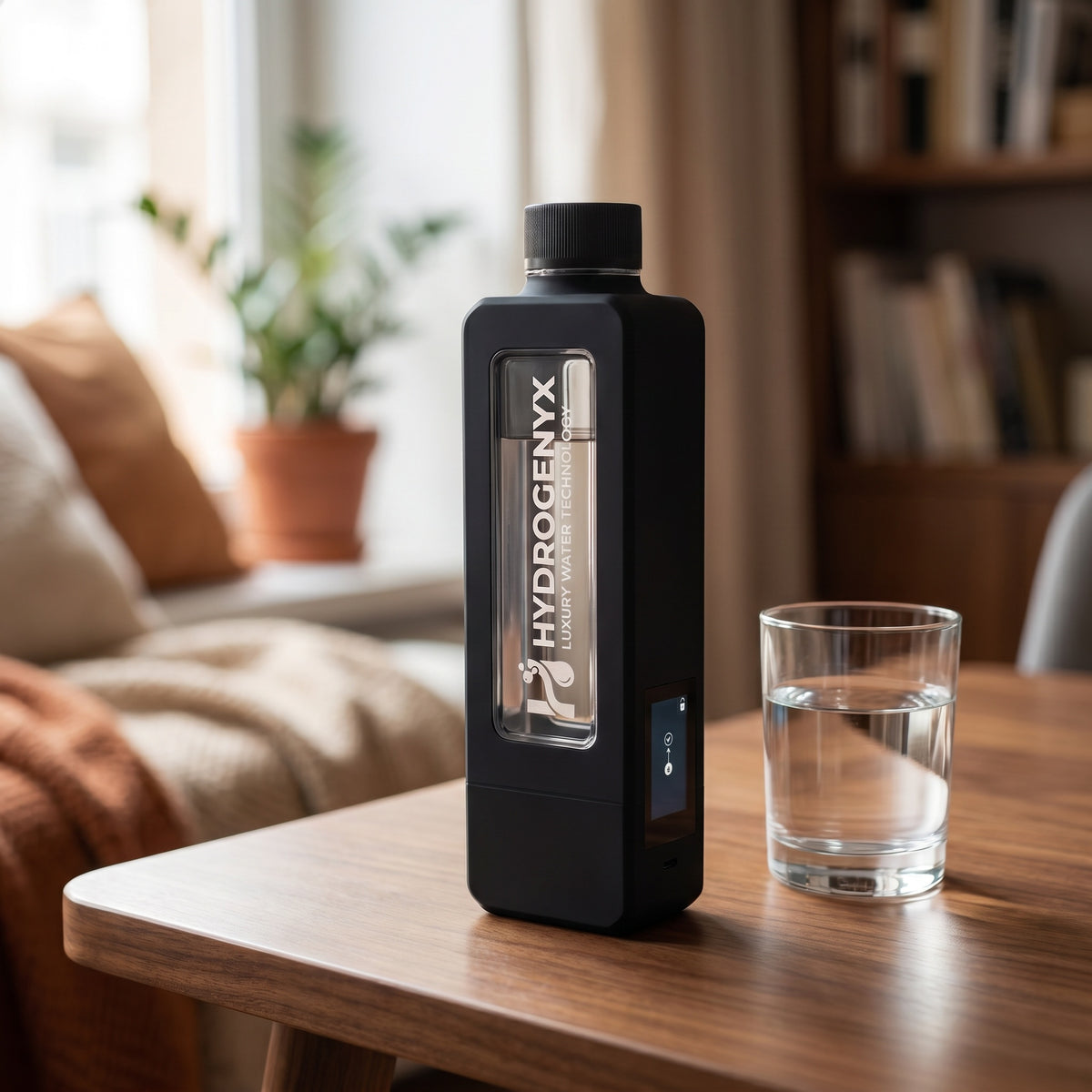 Gourde HYDROGENYX Flask rechargeable USB-C, eau enrichie en hydrogène
